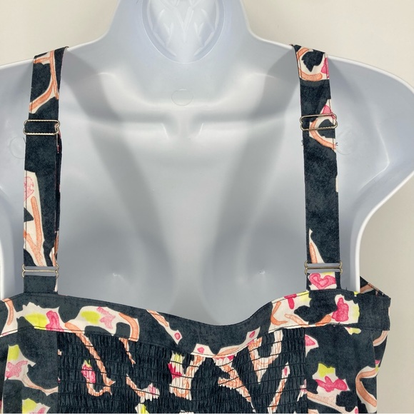 CAbi Aurora Maxi Length Dress Halter Smocked Adjustable Straps Pockets Print 6 - Picture 5 of 13